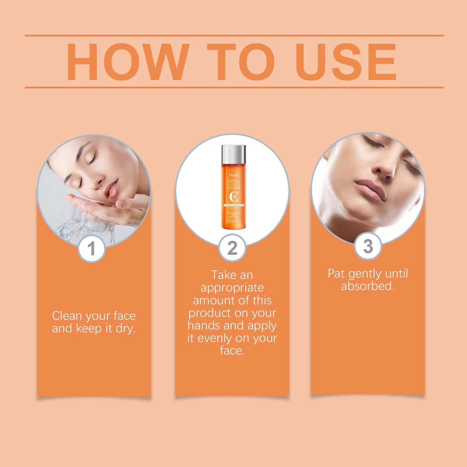 Vitamin C Brightening Toner for Face with Niacinamide Hydrating Facial Toner Dry Sensitive Skin Smooth Radiant Complexion 100ml Zpaxo