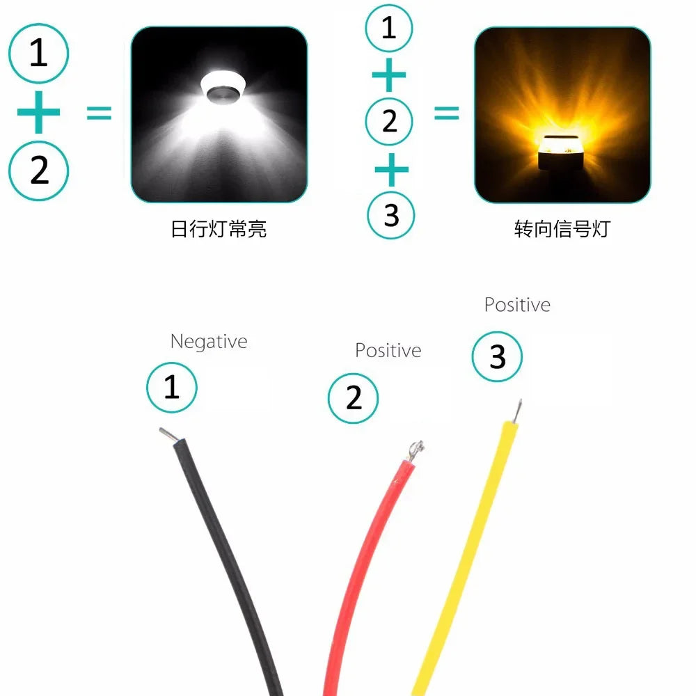 1 Turn Signal Motorcycle LED Light Handlebar Flashing
