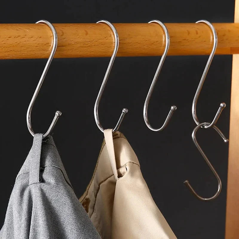 Stainless Steel S-Hooks Multi-Pack | Kitchen Bath & Home Storage
