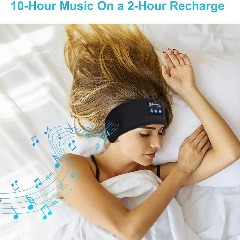 Wireless Bluetooth 5.0 Earphone Sleeping Band Headphone Music Headphones Soft Elastic Comfortable Sports Headband Music Headset Zpaxo