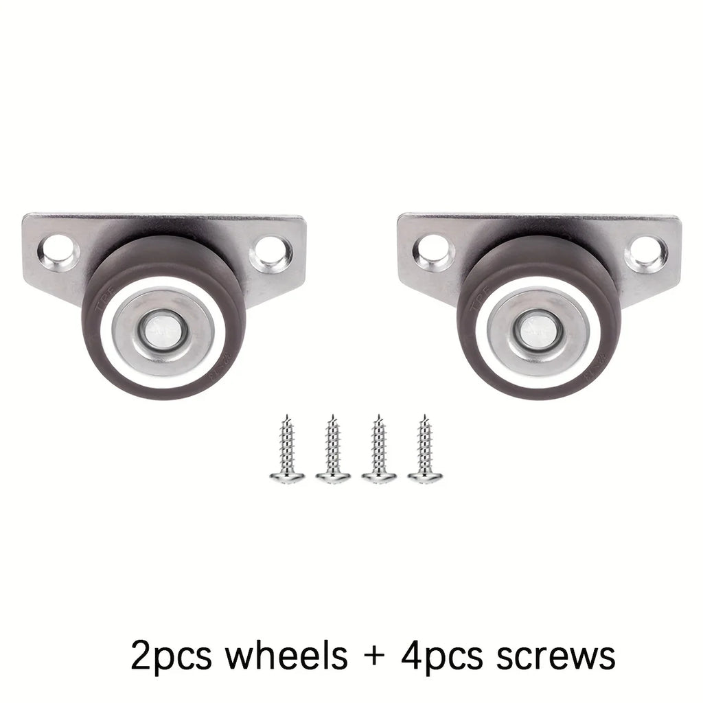 1.25" Side Mount Fixed Furniture Casters – 2/4 Pack Small Wheels