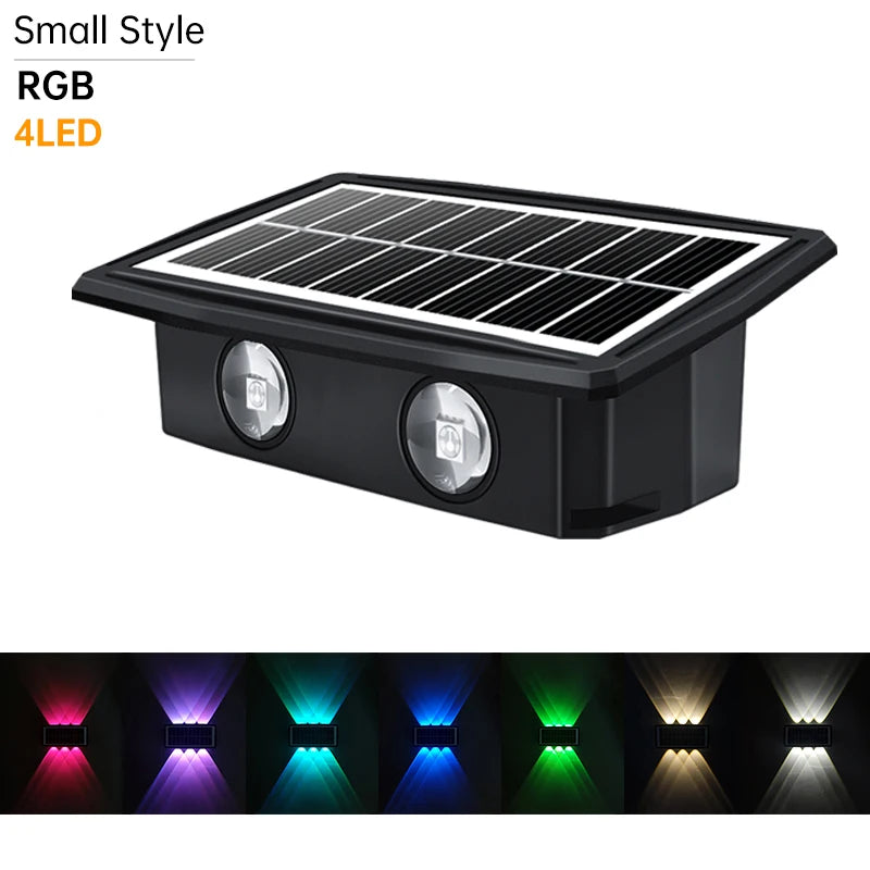 Outdoor Solar Garden Light Spotlights Wall Lamps Sconce Waterproof 2 Zpaxo Small RGB-4LED 1PCS China Mainland