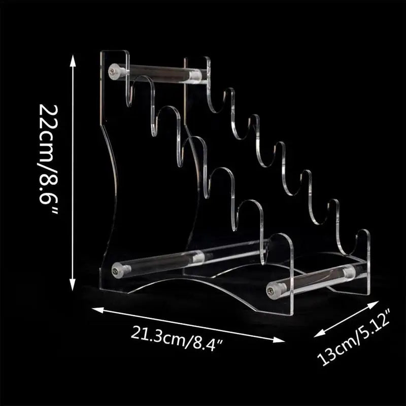 6-Slot Knives Display Stand Acrylic Knife Holder Shelf Folding Pocket Knife Storage Stand Display Holder For Pocket Knives Zpaxo