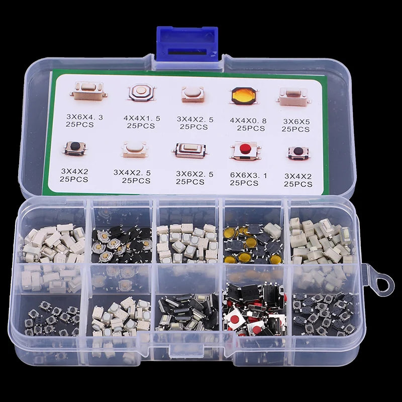 CM250Pcs 10 Types Durable Car Remote Control Tablet Actile Push