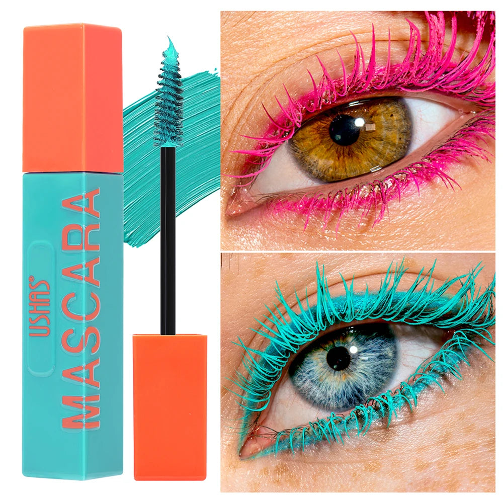 6D Color Mascara for Long Thick Lash Smudge-Proof Non-Clumping Natural & Dramatic Look Water-Resistant Makeup Eyelash Extension Zpaxo