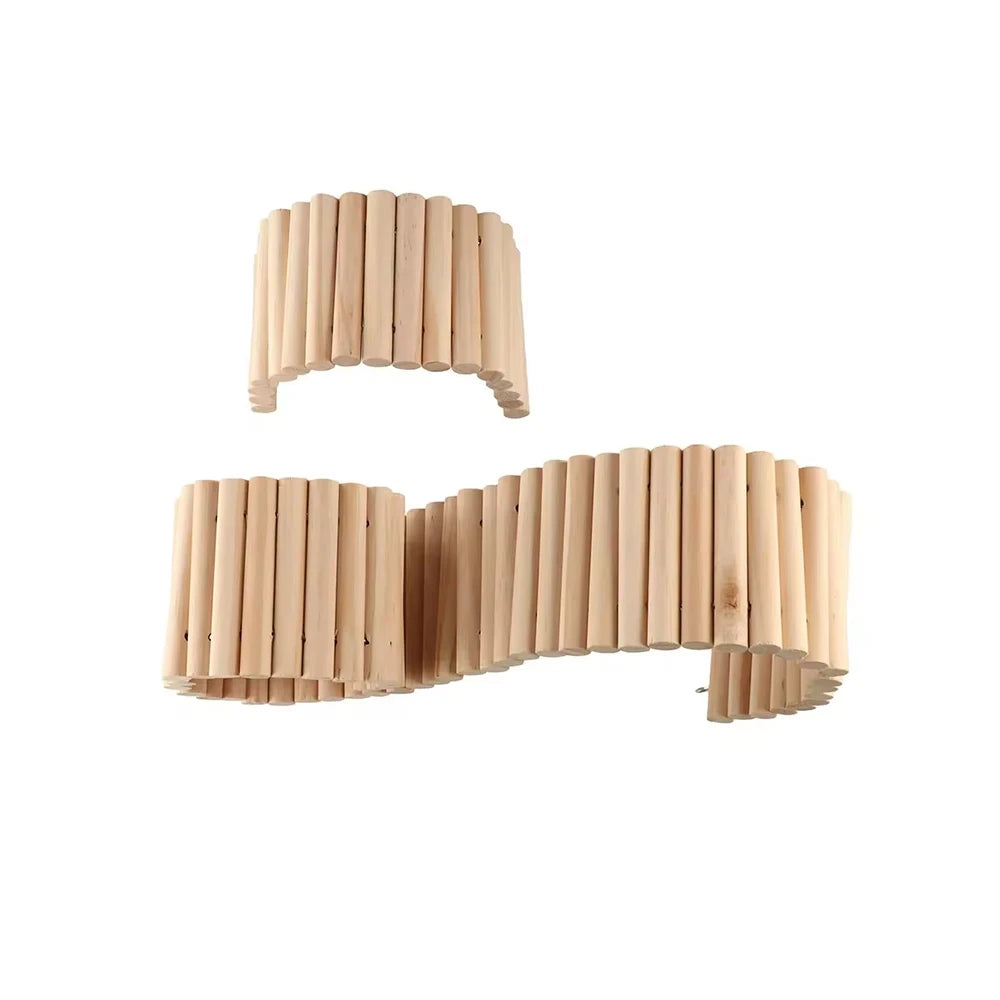 Hamster Habitat Accessories Multiple Size Wooden Bridge Cage Hamster Bendable Fence for Small Animals Climbing Zpaxo