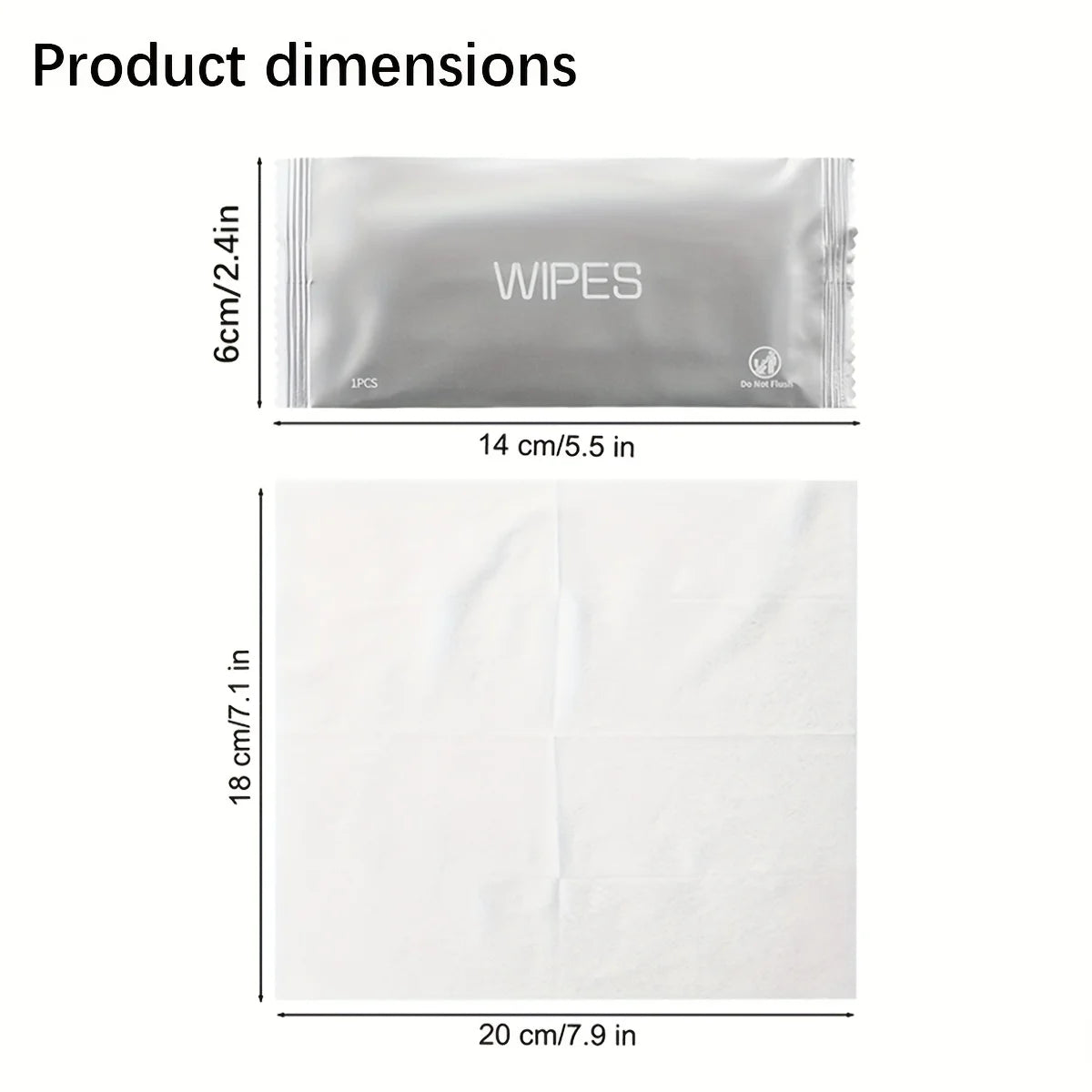 20-Pack Disposable Cotton Wipes – Travel, Camping & Gym