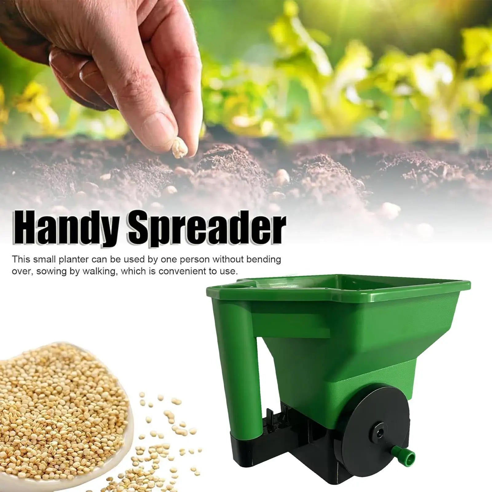 Fertilizer Spreader Handheld Portable Garden Supplies Hand Crank