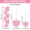Valentine's Day Atmosphere Decorative Stickers Heart-shaped Glass Zpaxo A2