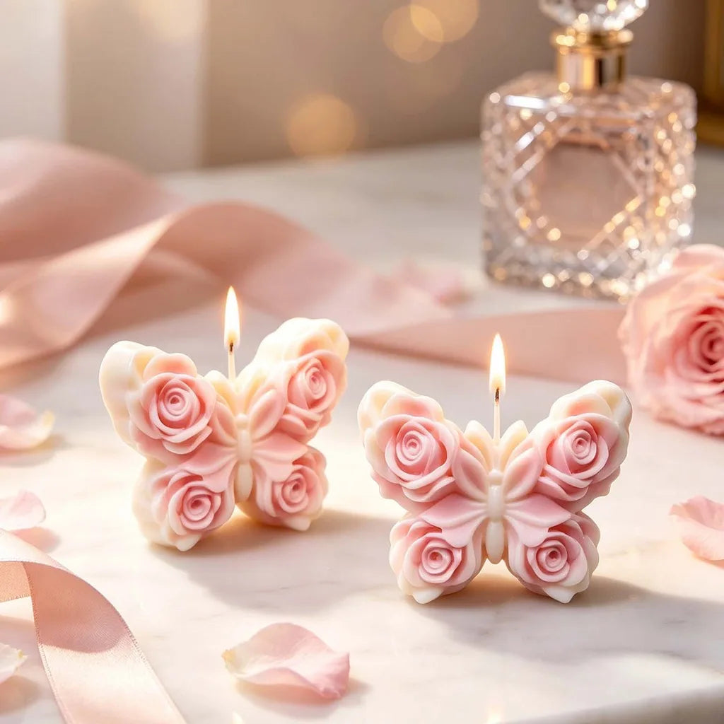 Rose Butterfly Silicone Mold for Resin, Candles & Crafts