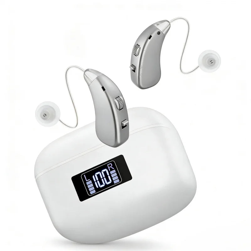 Rechargeable Headphones Seniors Magnetic Charging Adjustable Low