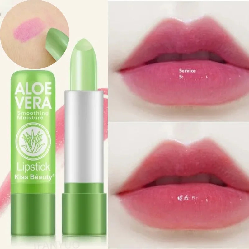 Aloe Vera Moisturizing Lipstick Natural Lasting Temperature Changing