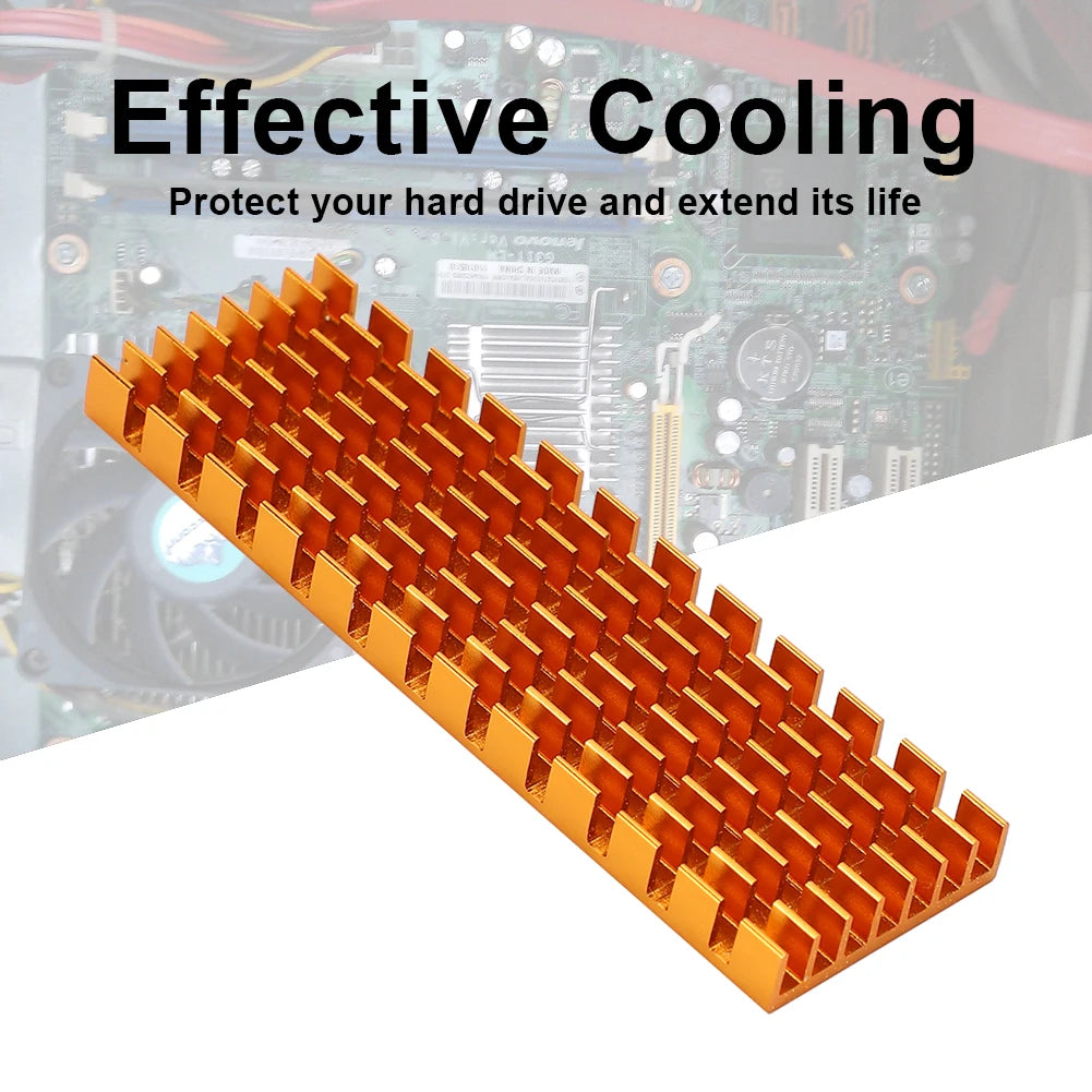 Cooling Fin Desktops M 2 SSD 2280 PCIE State Drive Heat Sink 70x22x6mm