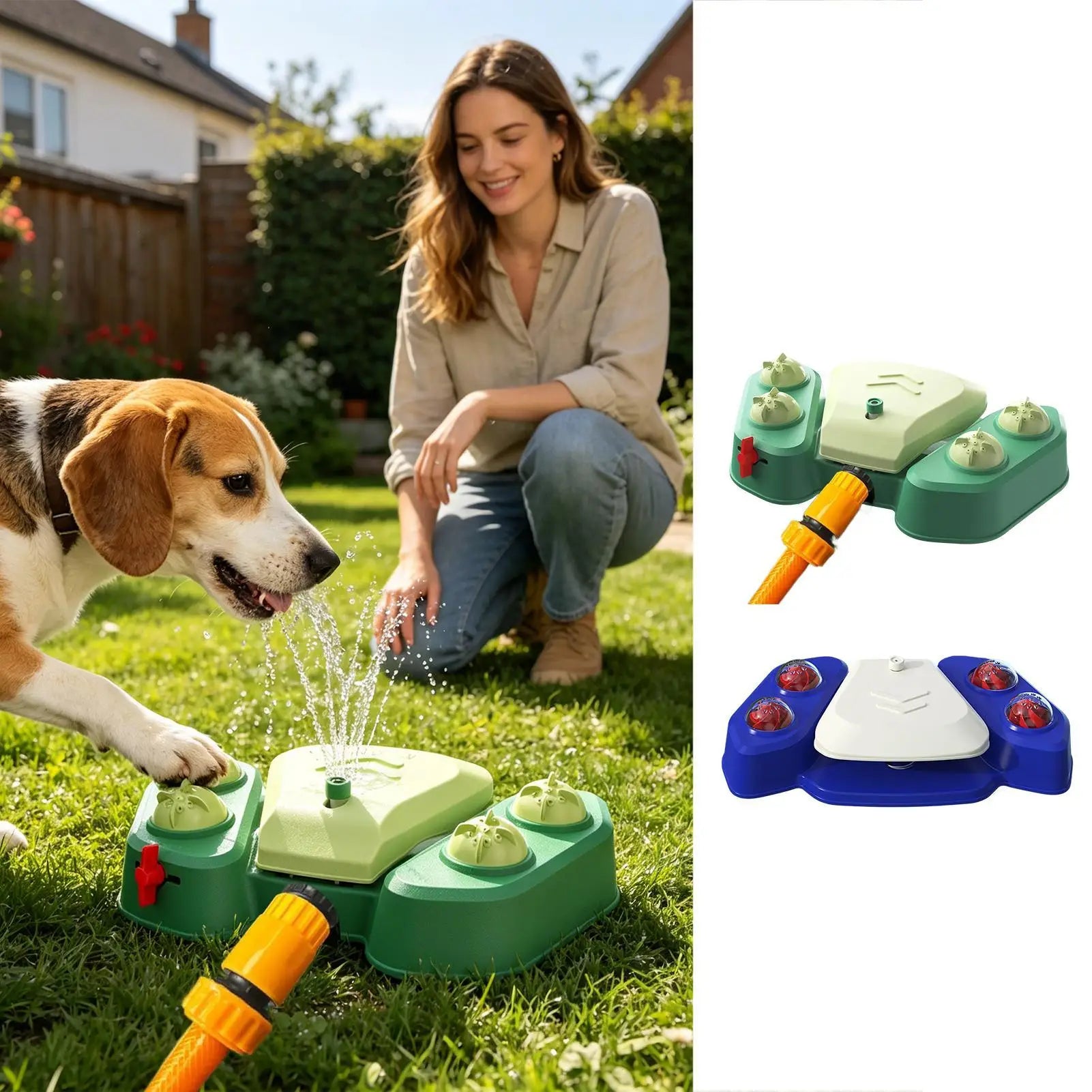 Outdoor Dog Fountain Step On Fountains Paw Activated Dog Water Dispenser For Backyard Garden Summer Lawn Zpaxo