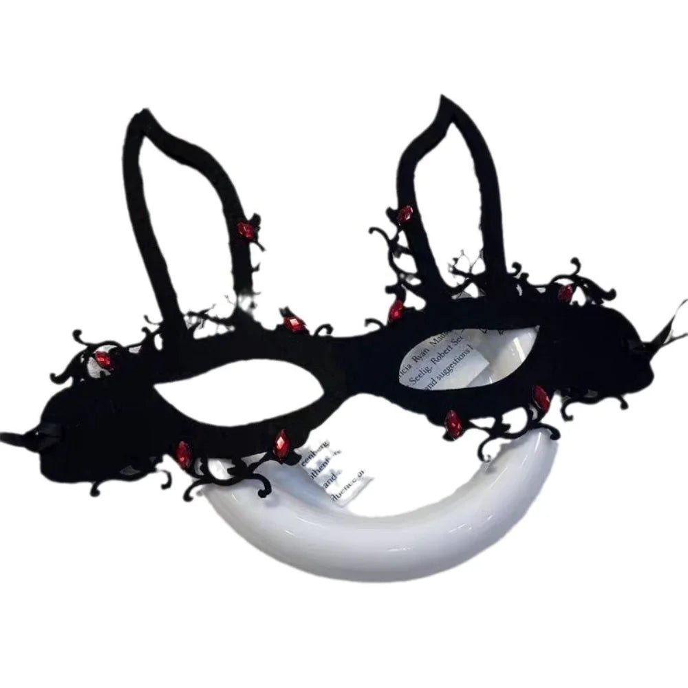 Retro Lace Half Face Mask – Gothic Masquerade Costume Prop Masquerade Mask Zpaxo