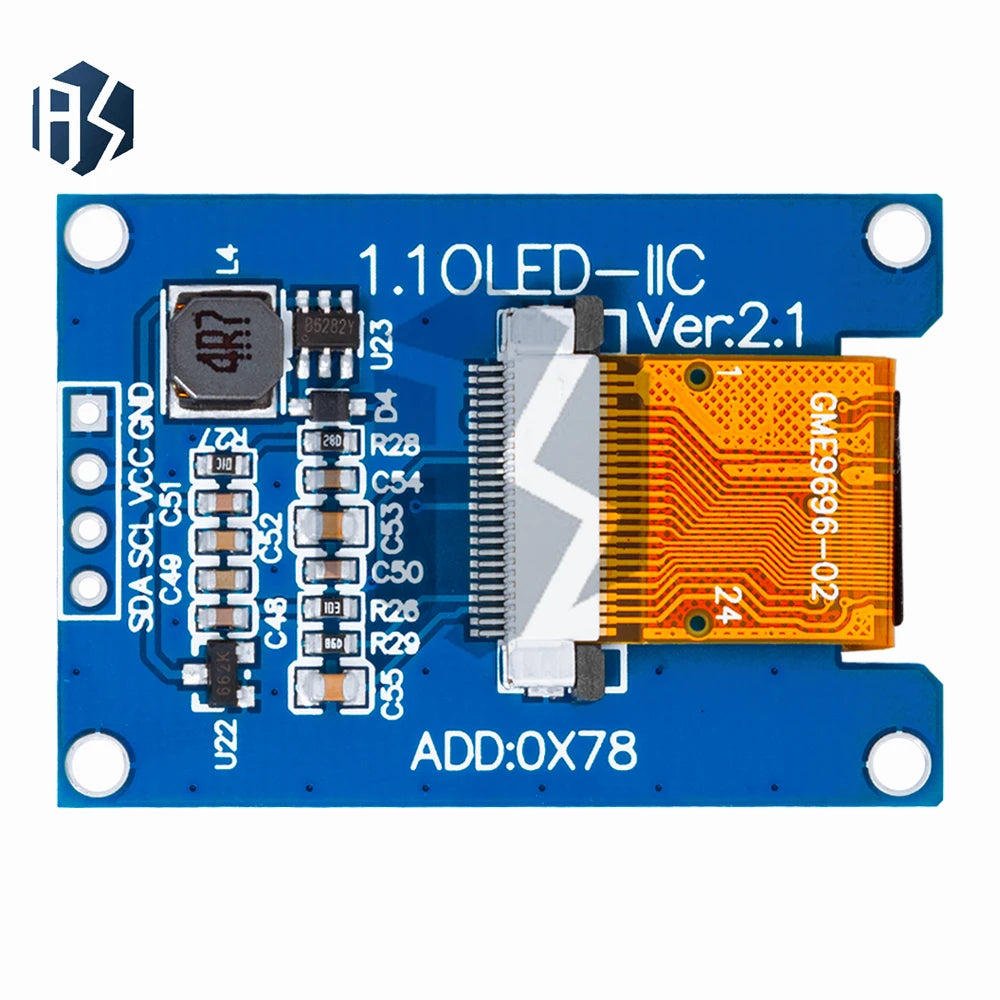 SH1107 OLED Display Module 96x96 SPI 4PIN 7PIN White Vertical Screen Zpaxo