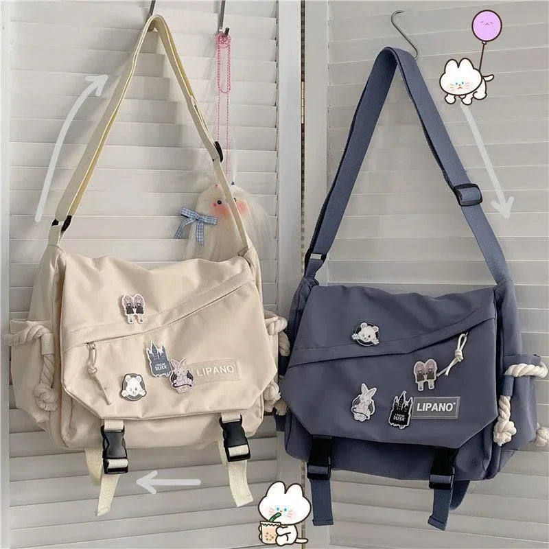 Shoulder Bag Large Capacity Crossbody Retro Workwear Postman Bags