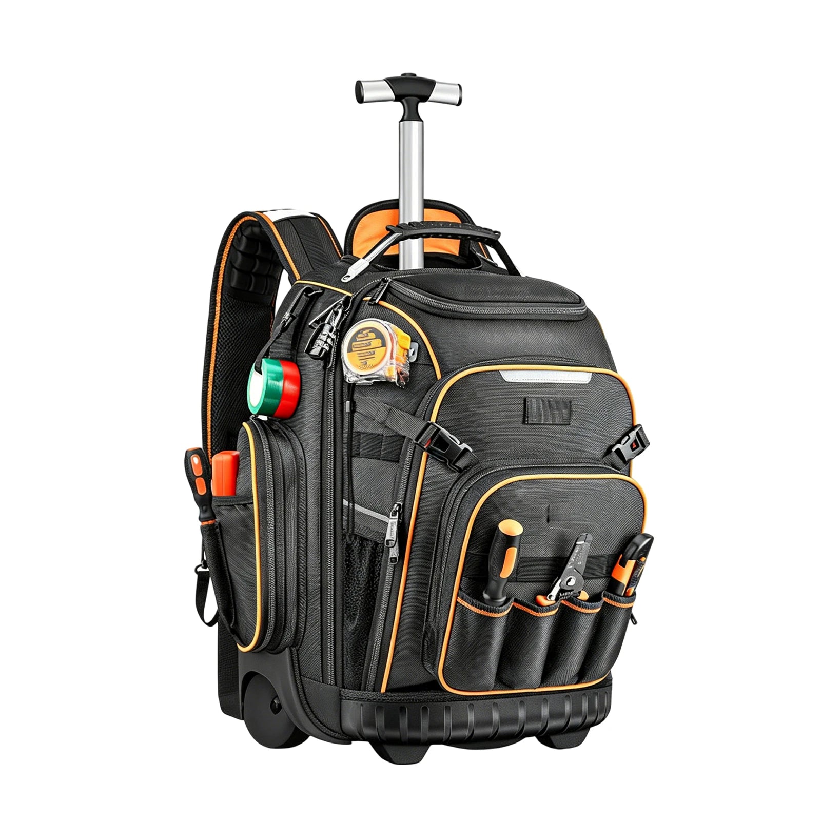 Tool Backpack Wheels Electrician Waterproof Base Rolling Bag