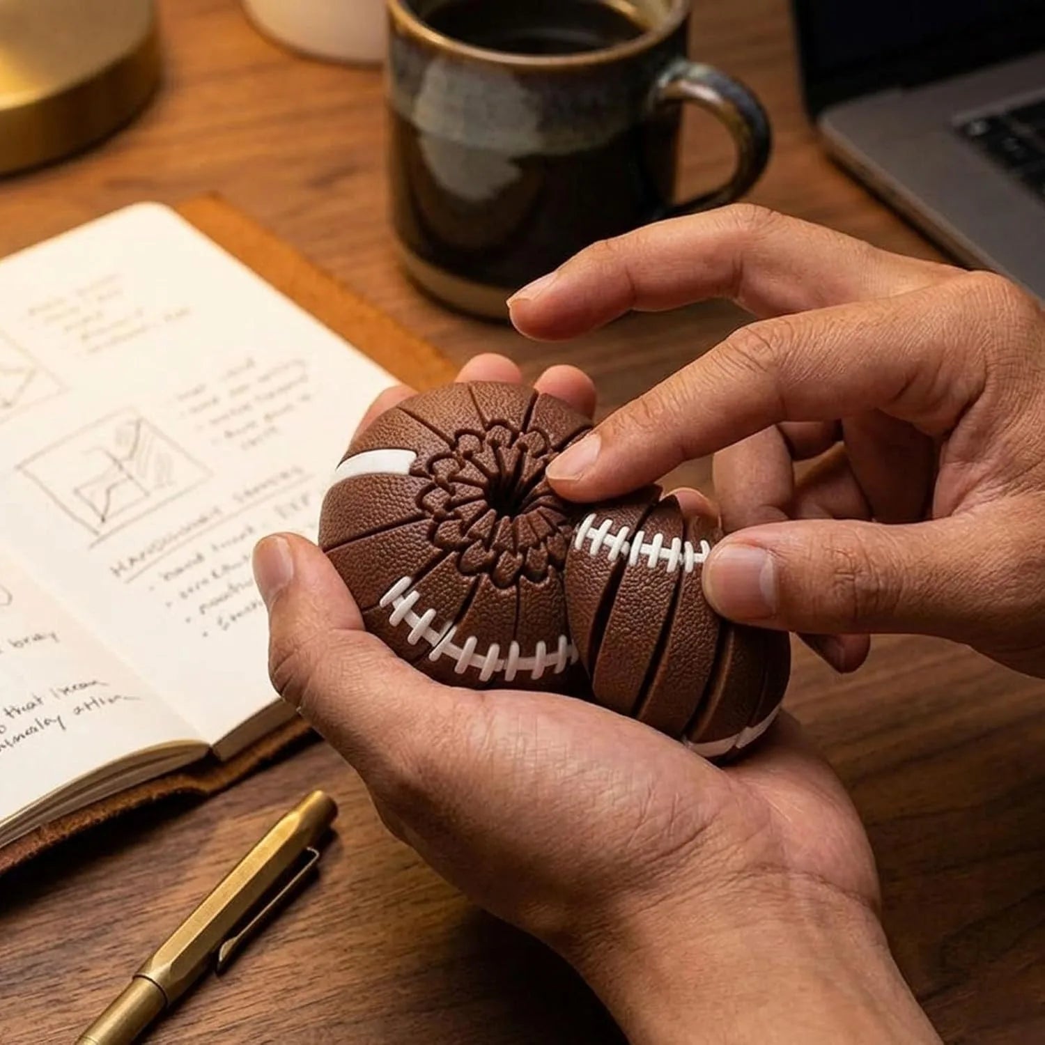Baseball Fidget Ball 3D Printed Twist Turn Stress Relief Desk Relieve