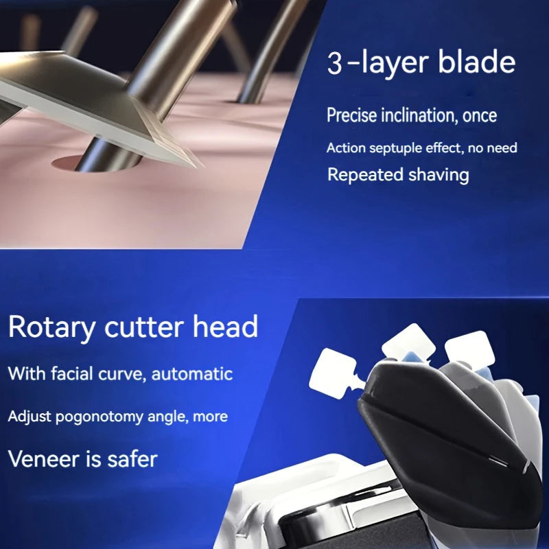 NEW Shaver Men Razor Shaving 3 Layer Stainless Blade Shaver Reusable Safety Razor Hair Removal Shaver Imported Blade Multi Tool Zpaxo