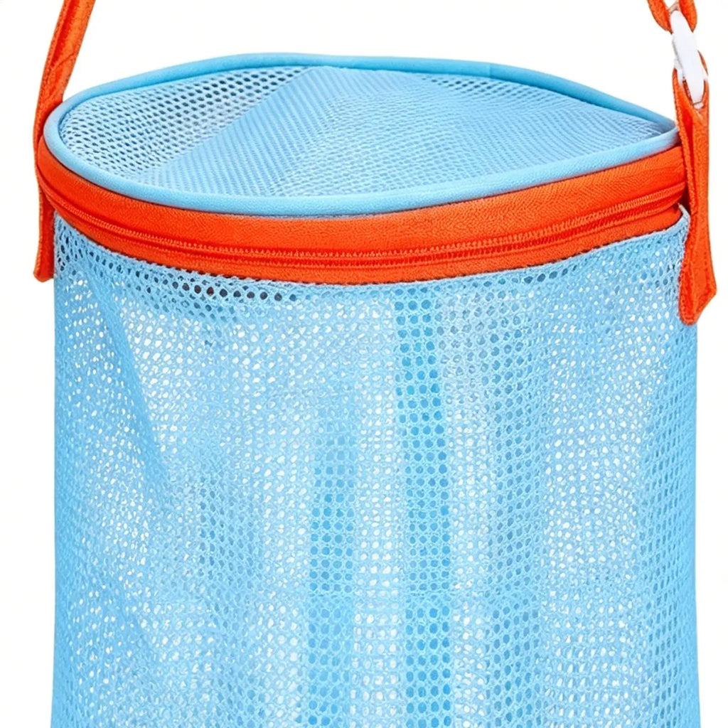 Sea Shell Bags For Beach 2 Pieces Sand Toys Holder Tote With Adjustable Strap Portable Sea Shell Bag For Travel Beach Vacation Zpaxo