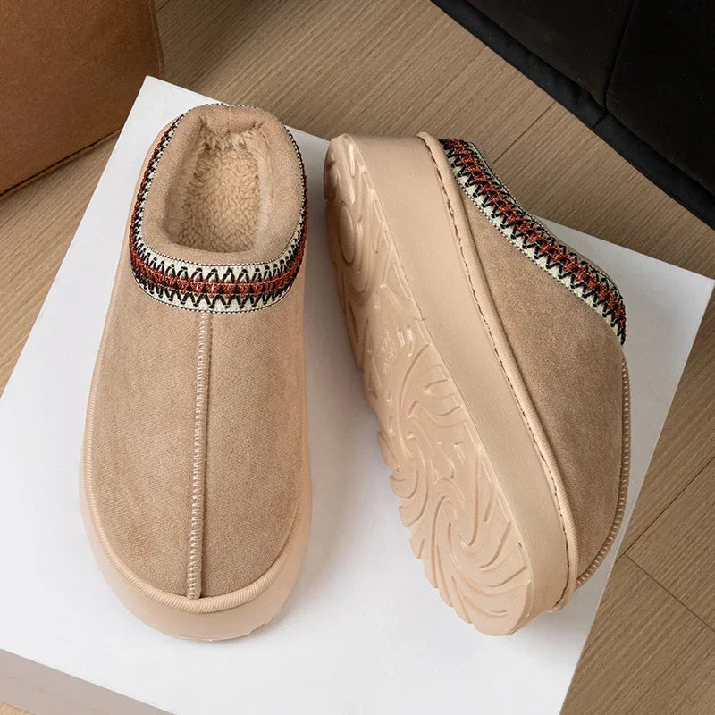Warm House Shoes Ladies Winter Women Slippers Plush Interior Anti