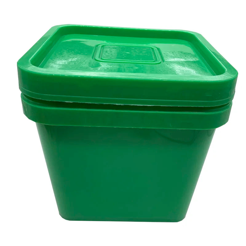 Quail Chicken Drinking Bucket Cup Portable Thickened Lid Square Pet Zpaxo green