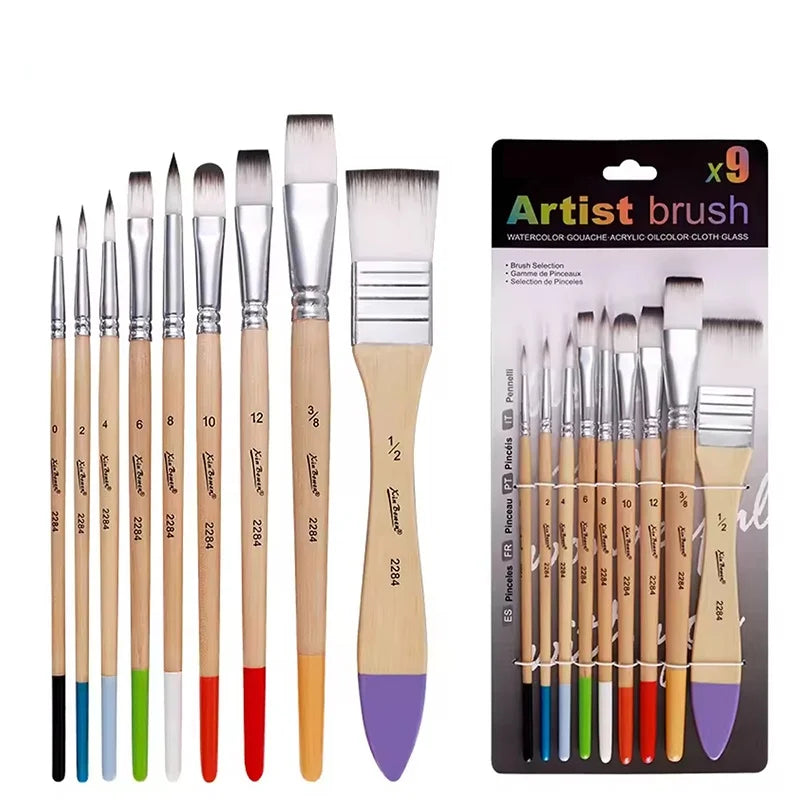 Paint Brushes Nylon Hair Brush Acrylic Painting Oil Watercolor Tools