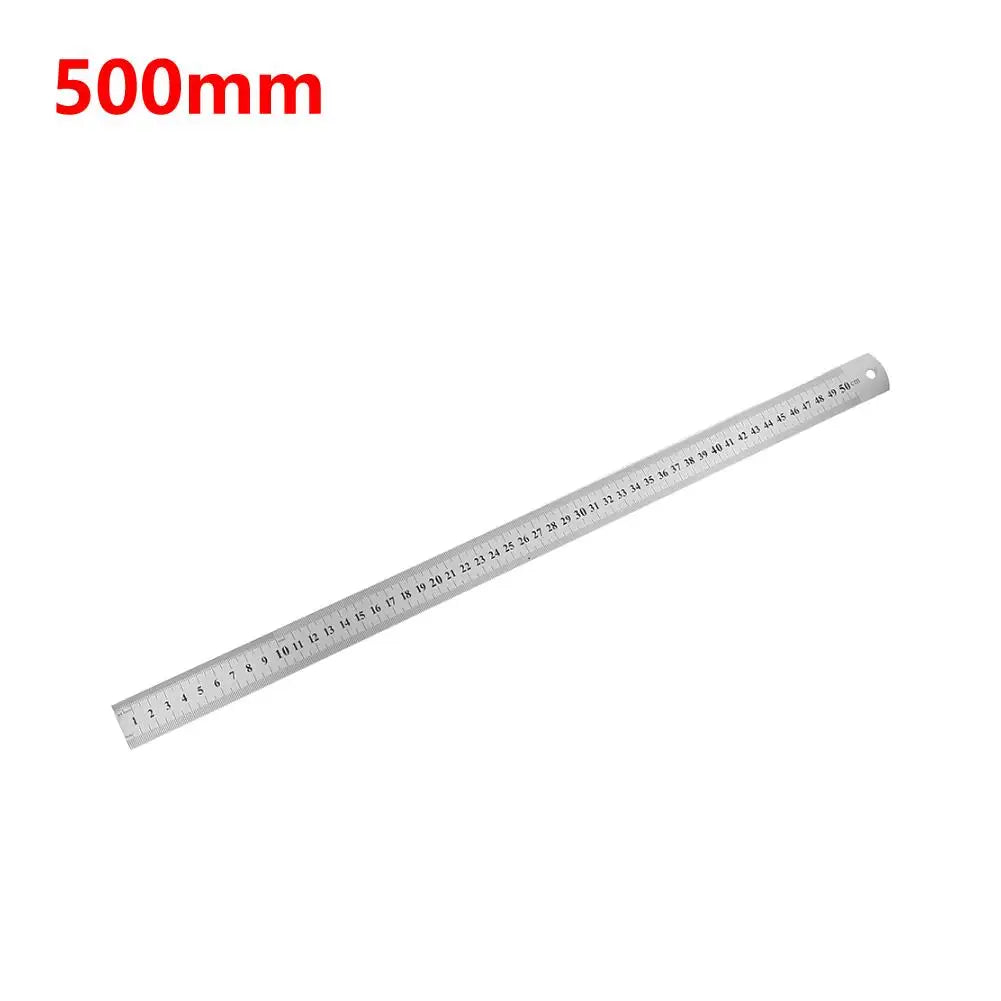 Metal Ruler Stainless Steel Straight Student Rulers Precision Double Zpaxo 500mm