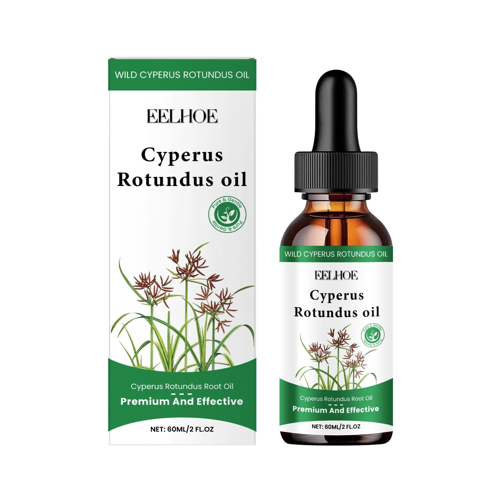 Eelhoe Cyperus Rotundus Hair Inhibitor Oil 60ml | Body Hair Serum Hair Inhibitor Serum Zpaxo 60ml Boxed