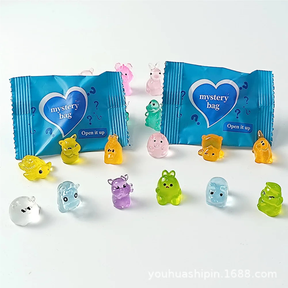 10-Pack Luminous Animal Blind Bag Surprise Mini Toy Figures Blind Box Toy Set Zpaxo