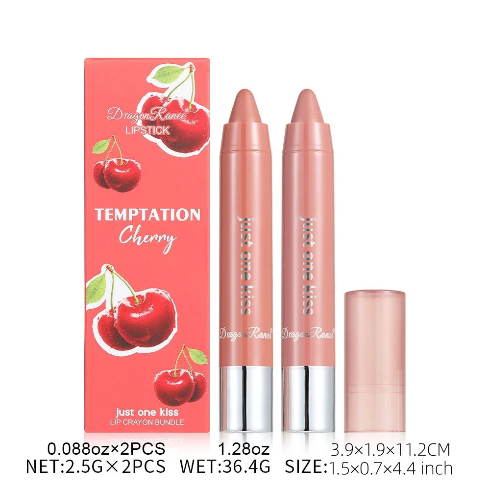 Two Lipstick Sets in a Box, with a Water-Glossy Mirror Finish, Long-Lasting Moisturizing Effect, Non-Fading, Enhances Complexion, and Has a Long-Lasting Makeup Effect Zpaxo