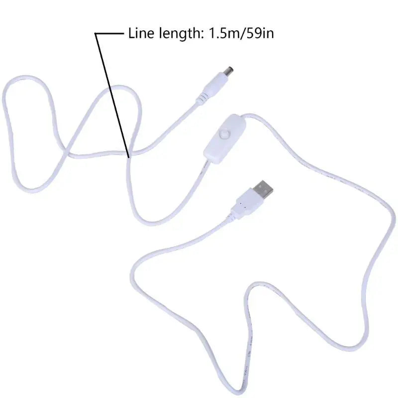 652F Streamlined Connection Essential USB Male to DC5.5x2.1mm Male Cable Power Cable Zpaxo