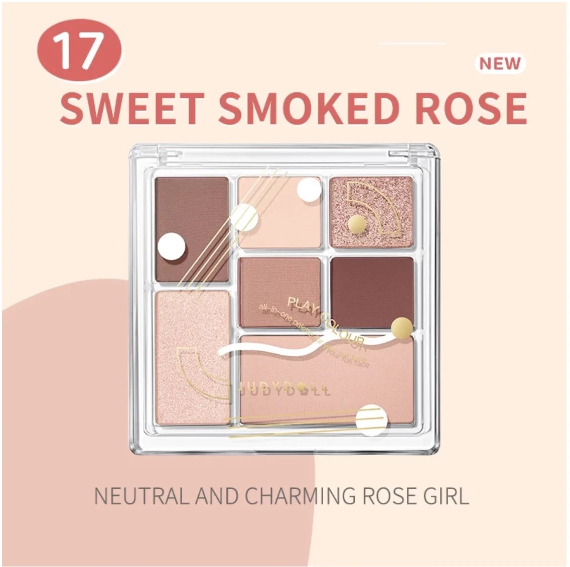 Judydoll 7-Color Palette Eyeshadow Highlight Powder Eye Long Lasting Zpaxo 17