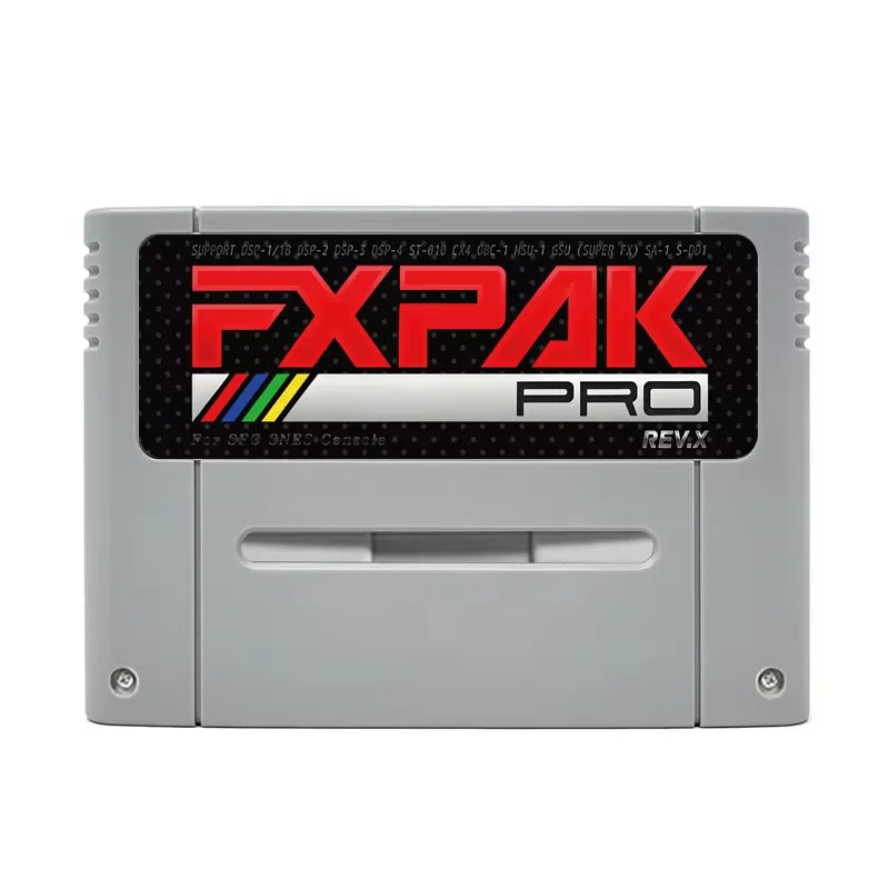 2026 Fxpak Pro Flash Card Game Cartridge 5200 Games in 1 for SNES SFC 16-bit Retro Game Console With 16G Card Real Time Clock Zpaxo Clear Grey