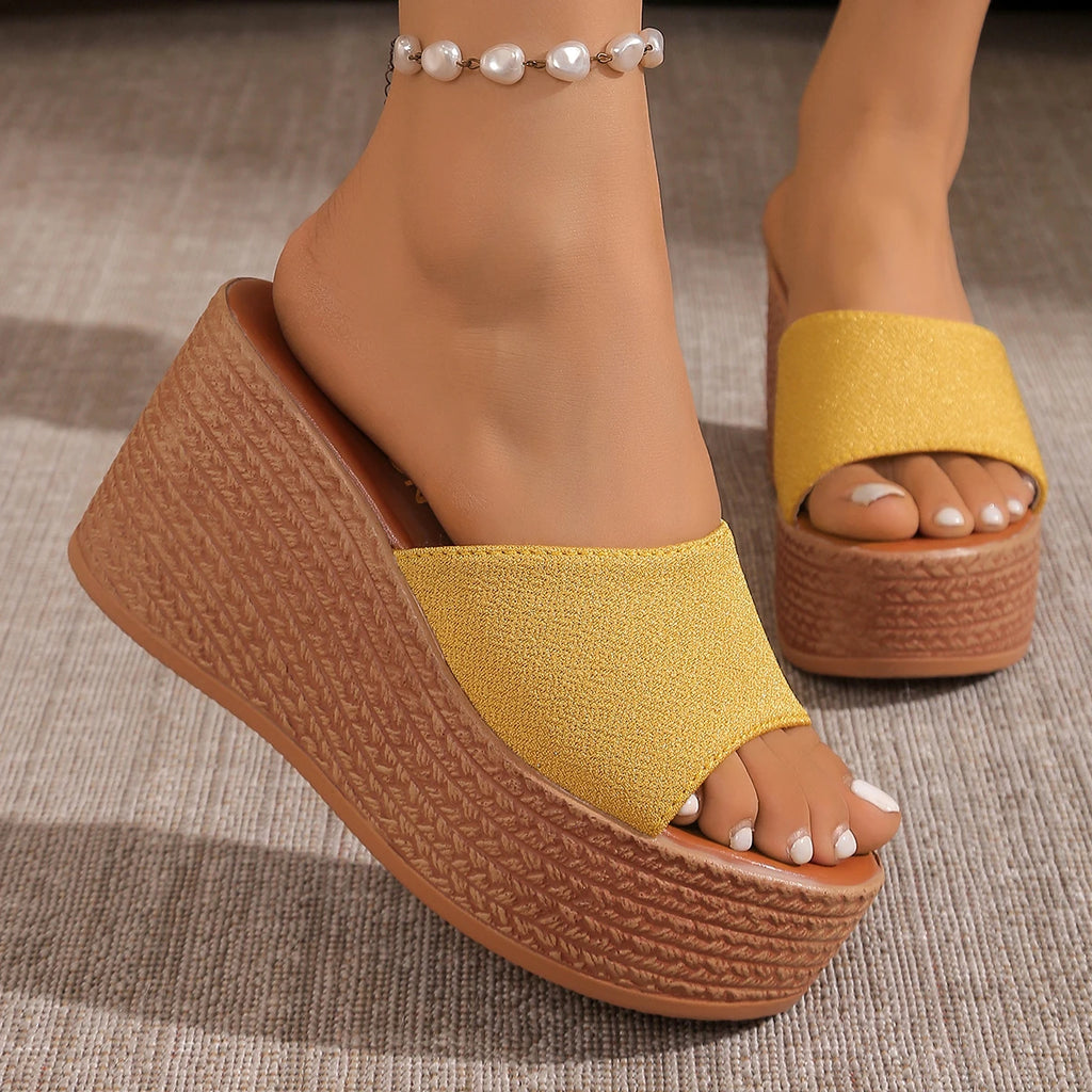 Women High Heel Sandals Summer Wedges Sandals Thick Bottom Casual Slippers Ladies Female Lightweight Platform Shoes for Women Zpaxo