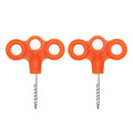 2pcs Multi-rope Fixing Ground Nails Stainless Steel Ground Anchors for Camping Hiking Trampoline Tents Heavy Duty for Outdoor Zpaxo Orange