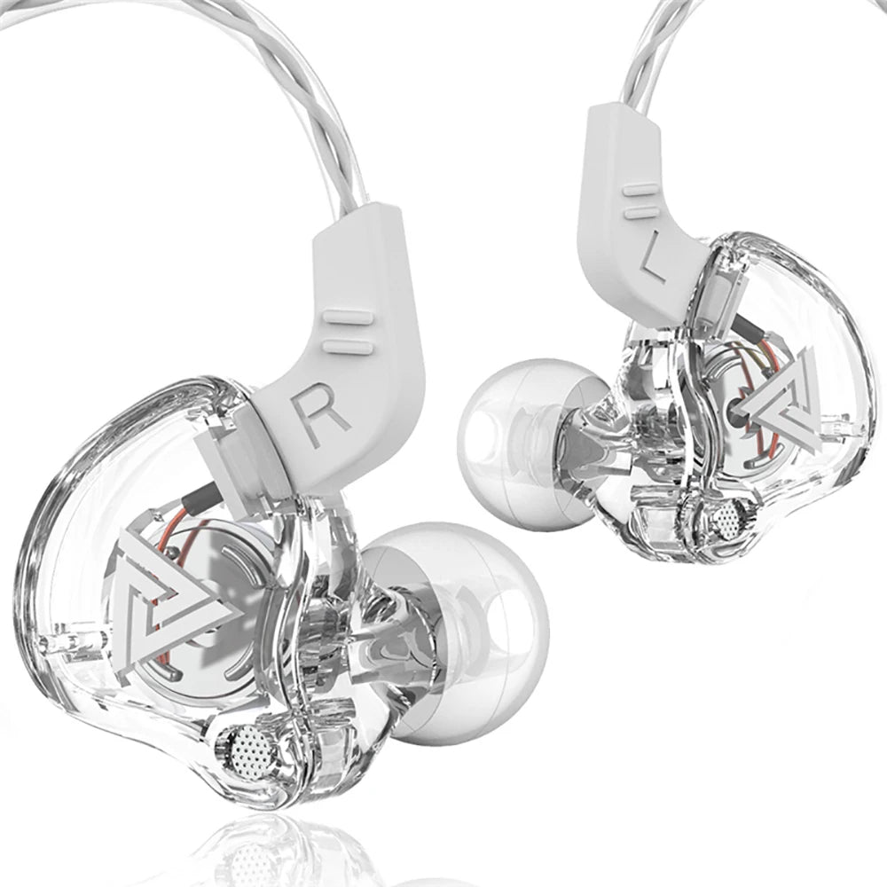 Maerknon AK6 HiFi Wired Earphones – Copper Driver Bass Earbuds Wired In-Ear Earphones Zpaxo White