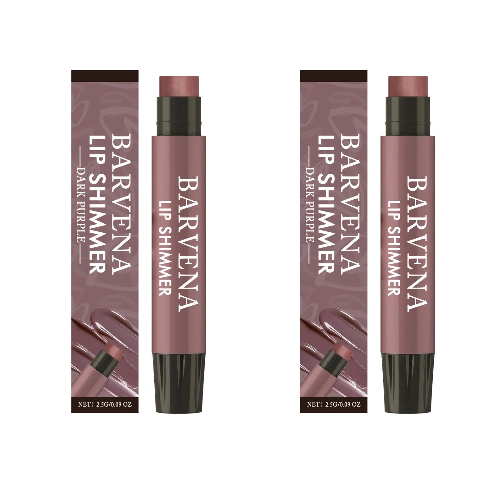 Dark Purple Tinted Lip Balm Stick – Moisturizing Shimmer Gloss Tinted Lip Balm Zpaxo 2Pcs