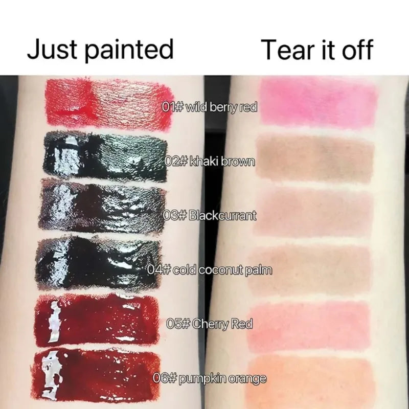 Chocolate Brown Peel Off Lip Stain Waterproof Long Lasting Makeup