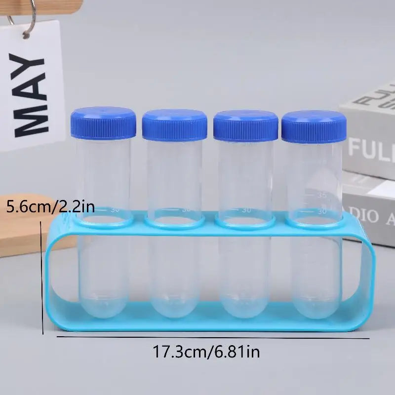 4Pcs Clear 50ml Centrifuge Tubes With Test Tubes Stands Science Kit For School Science Experiment Educational Suppiles Zpaxo A2