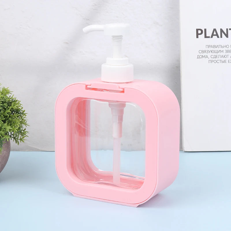 All-in-one Kitchen Pump Dispenser 300 Refillable Empty Bottle Shower Zpaxo 500ml Pink