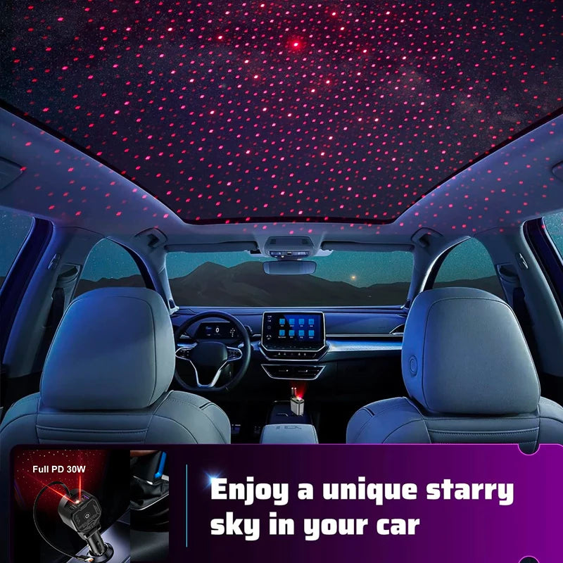 UYUXIO Retractable Car Phone Charger Adapter Starlight Full PD 30W
