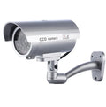 Simulation Fake Bullet Camera Dummy Cameras Outdoor LED Light Monitor Zpaxo Normal Silver