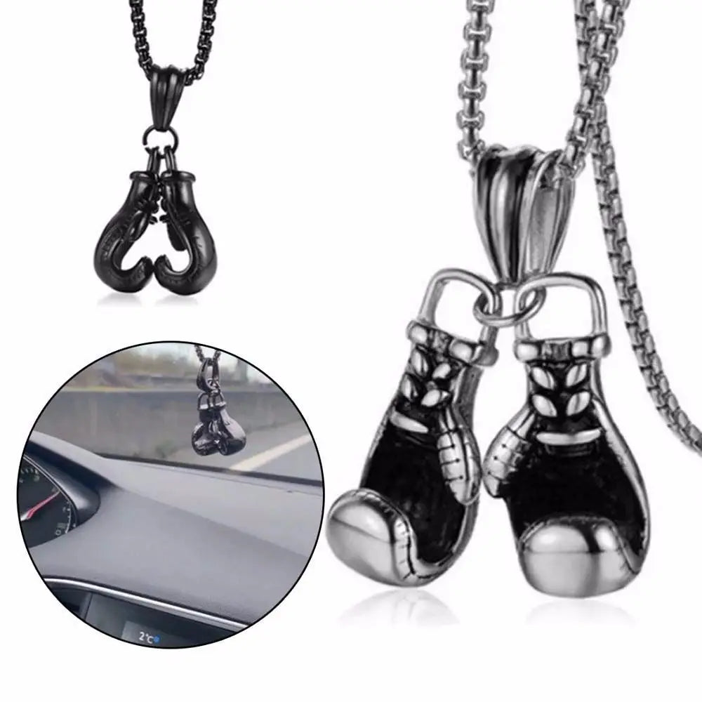 Dashboard Decoration Zinc Alloy Car Interior Metal Boxing Gloves Zpaxo