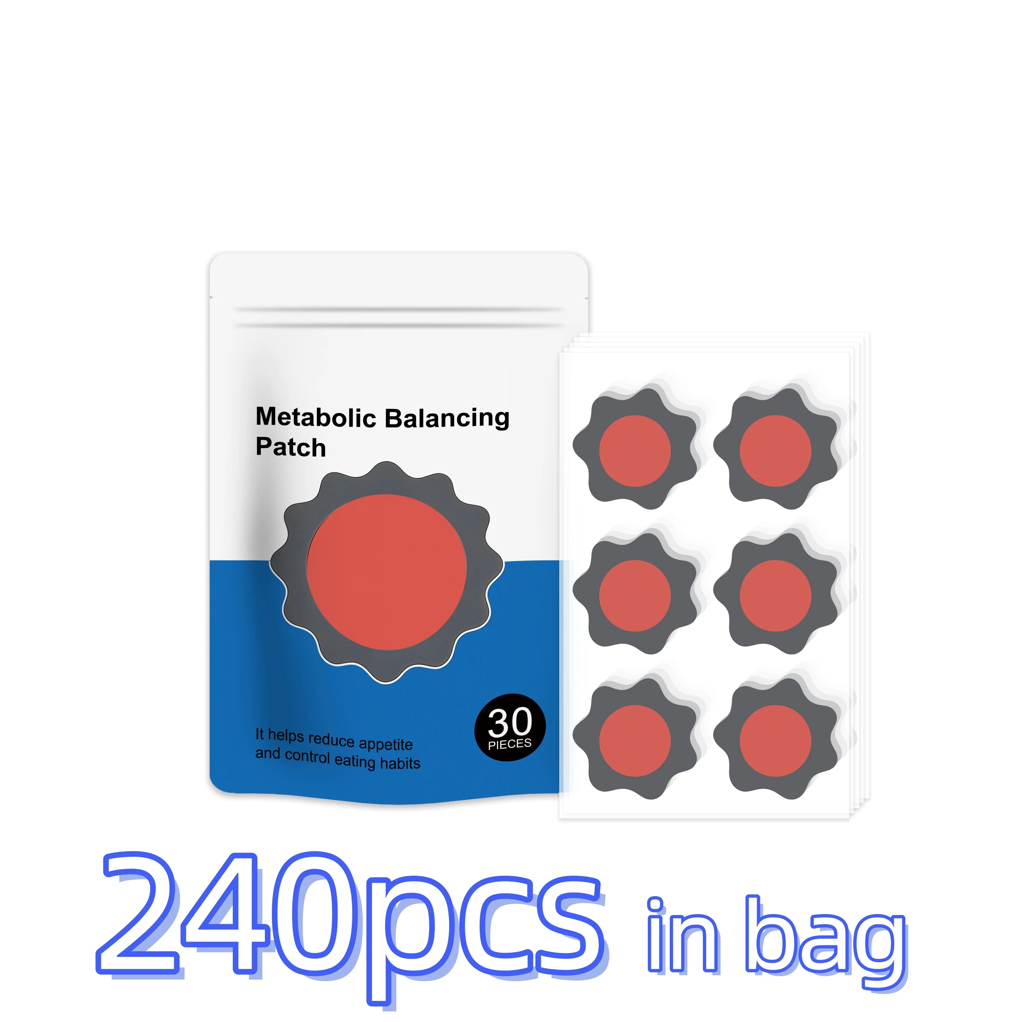 30-Day Body Wellness Metabolism Patches – Herbal Body Contour Body Wellness Patch Zpaxo 30pcs in bag x 8PCS