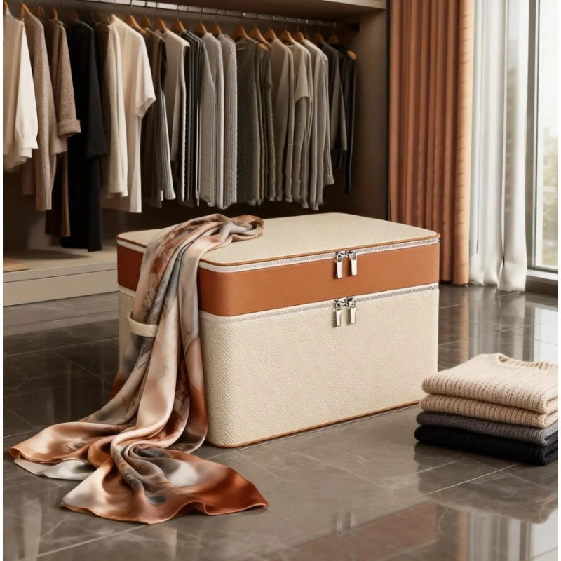 Jumbo Foldable Storage Bin Polyester Organizer-extra Large Dustproof