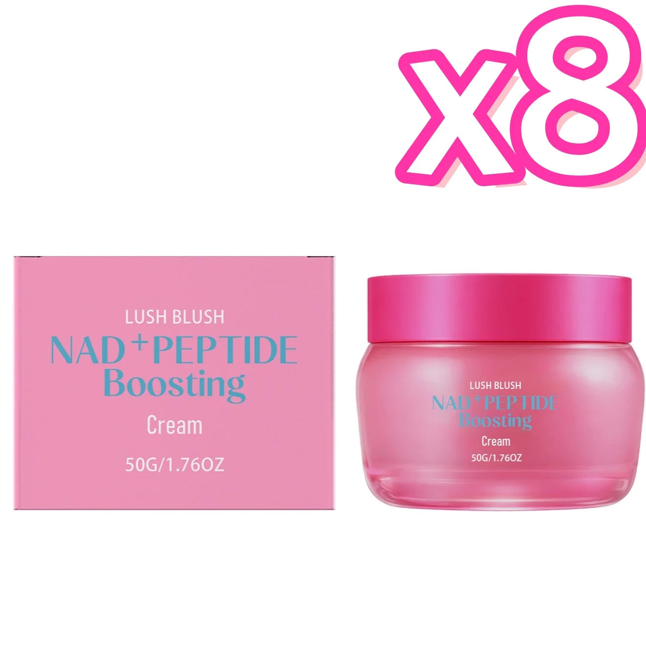 NAD+ Peptide Boosting Cream – Anti-Wrinkle Lifting Face Cream Anti-Aging Face Cream Zpaxo 50g Boxed x 8