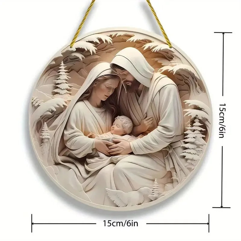 Holy Night Nativity Christmas Ornament 3D Christ Jesus Tree Secret