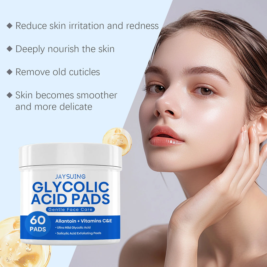 Glycolic Acid Exfoliating Pads - Gentle Peel Pads For Face, Brightening & Smoothing Skin With Salicylic Acid Zpaxo